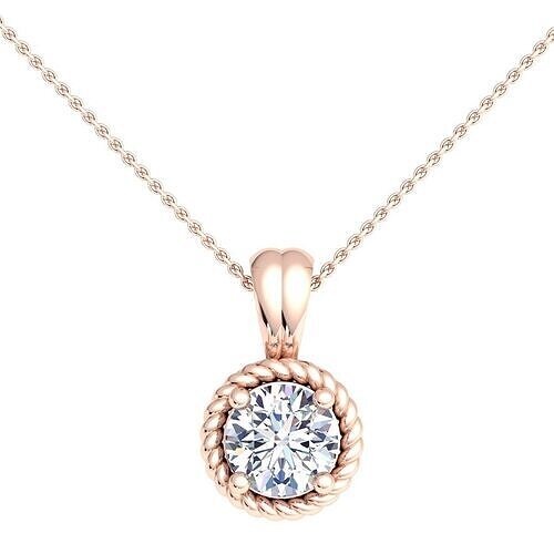 Rope Round Diamond Pendent 3d Model and Render  3D print model