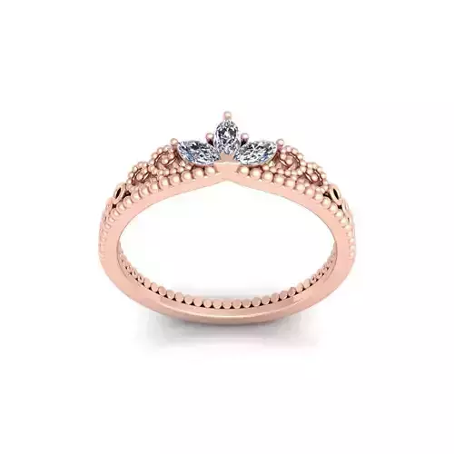 Crown Band Ring design 3d Model and Render 