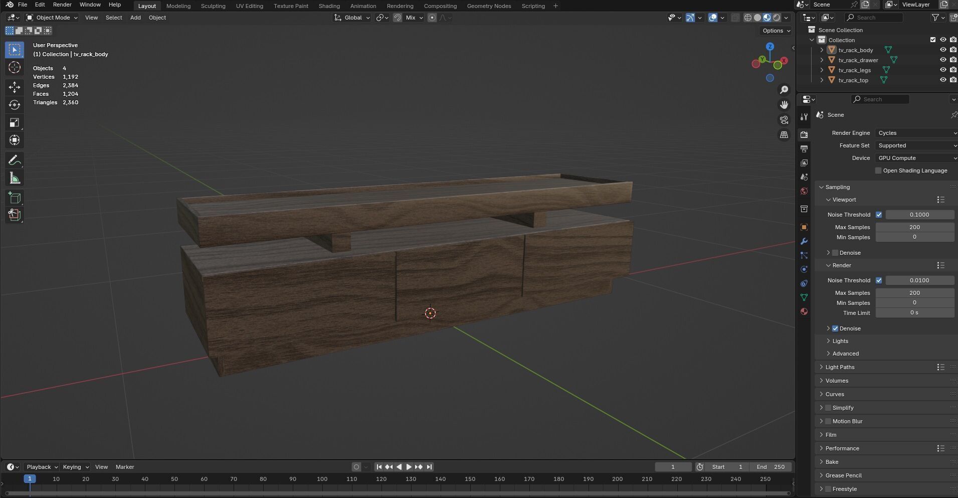 TV Rack CG25 3D model_11