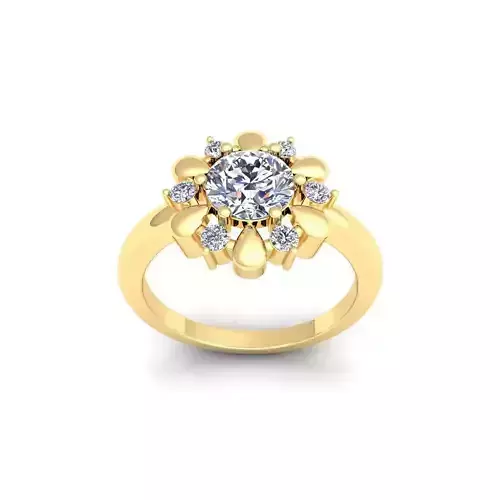 Flower Ring 3d Model and Render