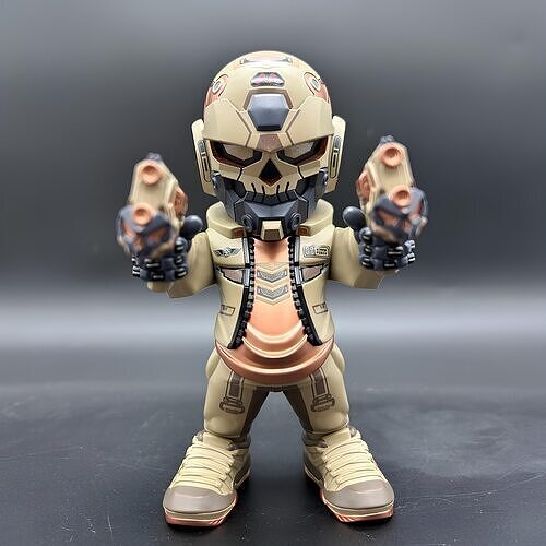 Desert Skull Cyberpunk toy 3D print model