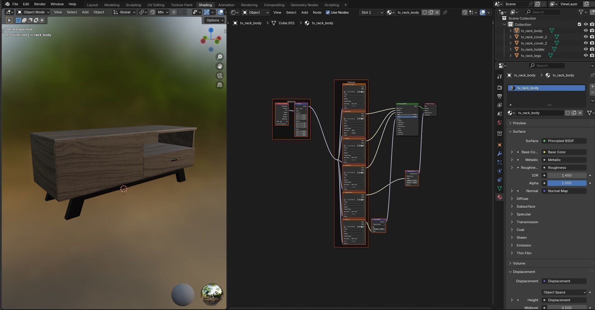 TV Rack CG26 3D model_14