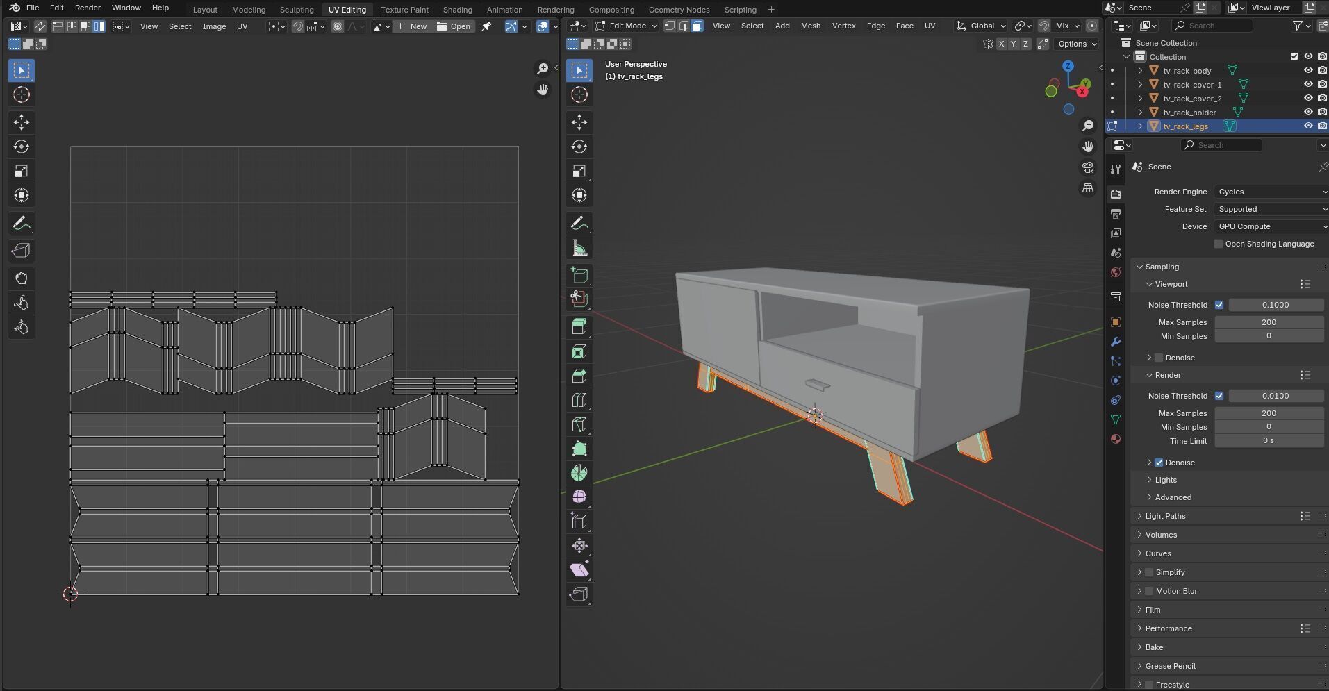 TV Rack CG26 3D model_13