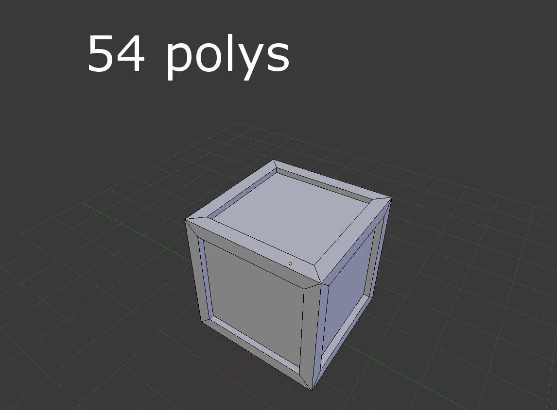 low poly wooden box Low-poly 3D model_4