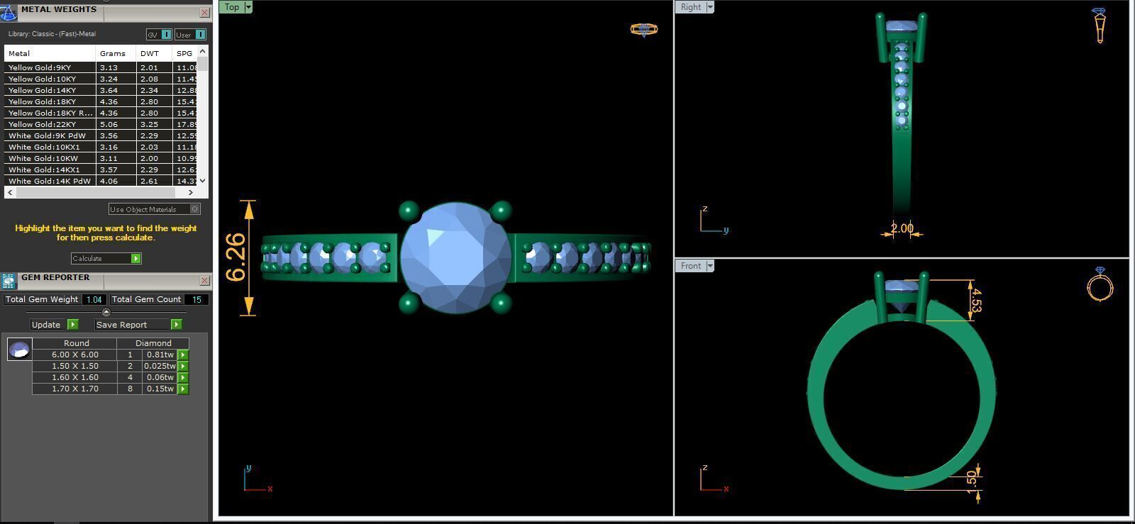 Round Engagement Ring 3d Model and Render 3D print model_12