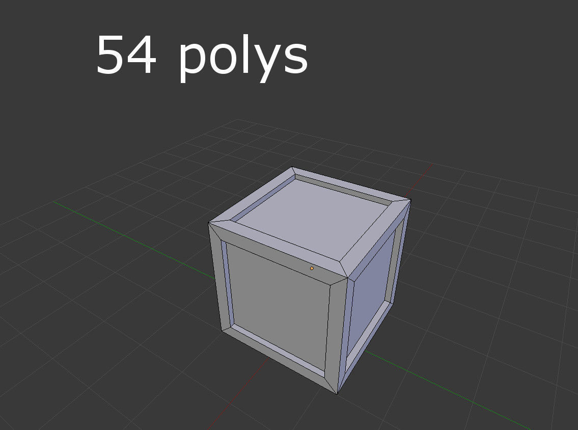low poly wooden box Low-poly 3D model_2