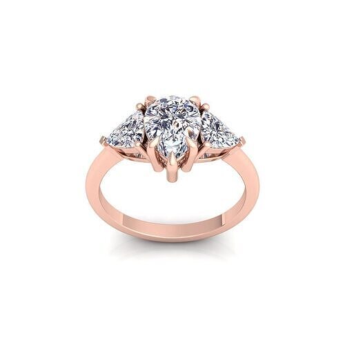 3 Stone Diamond Ring 3d model and Render  3D print model