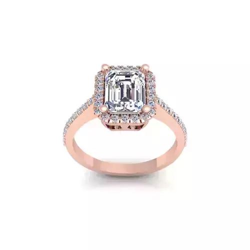 Emerald Halo Pendent 3d Model and Render  