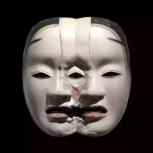 Japanese Dual Noh Mask toy 3D print model