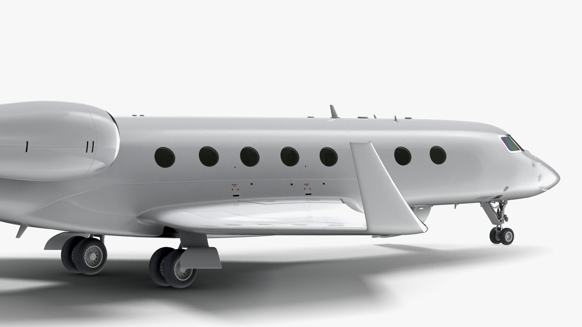 Large Private Jet Rigged 3D model_20