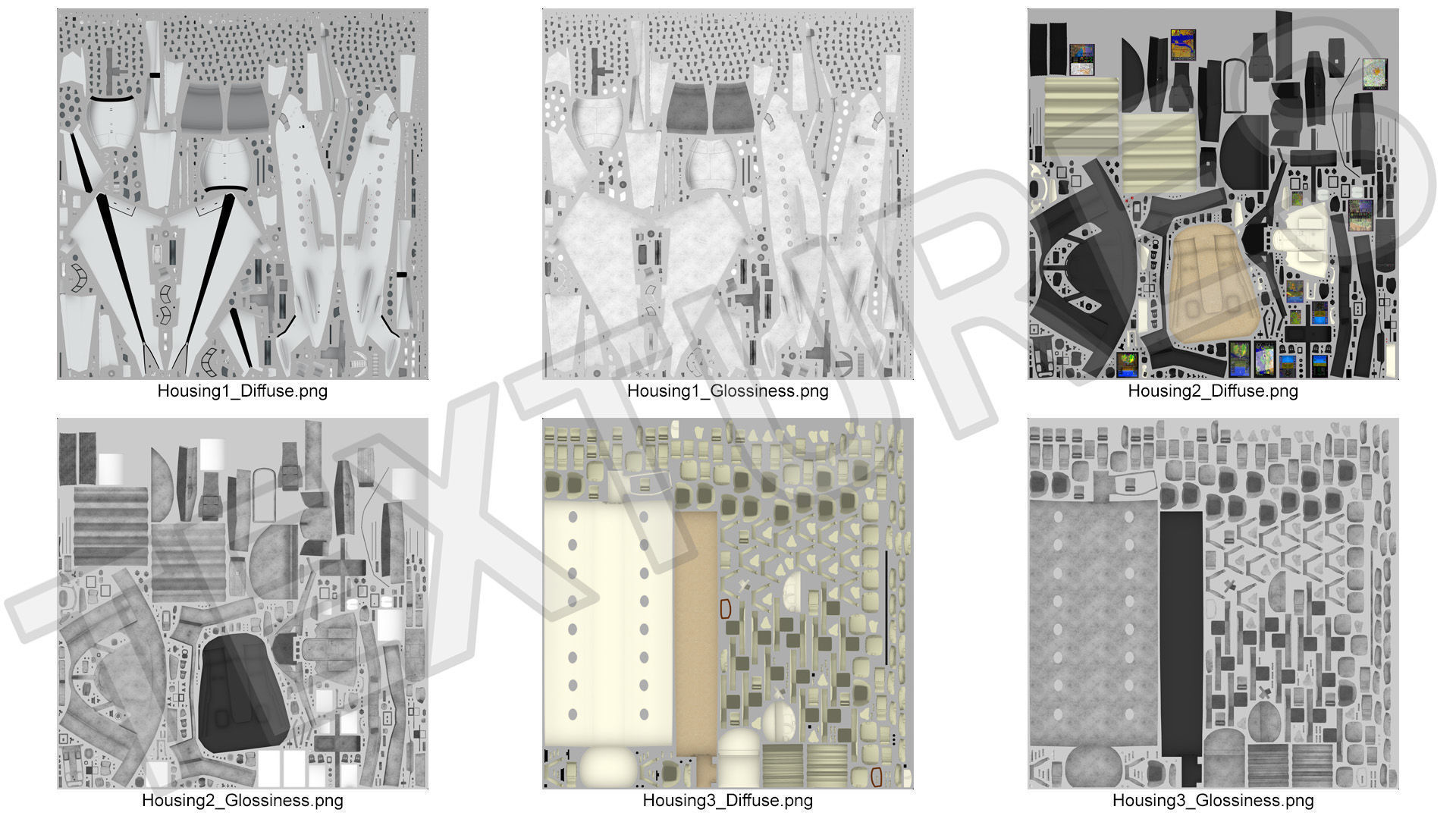 Large Private Jet Rigged 3D model_26
