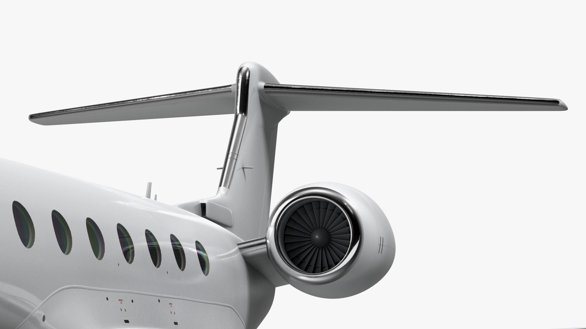 Large Private Jet Rigged 3D model_21