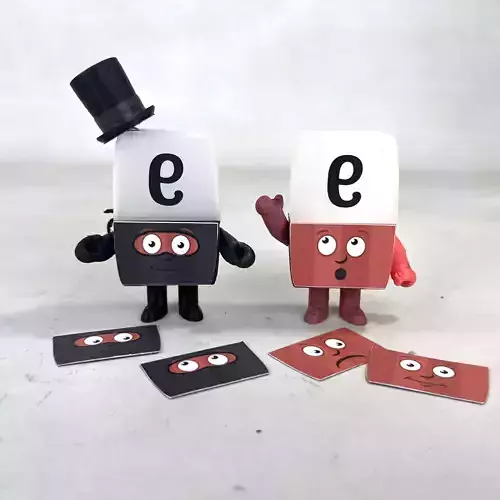 Alphablocks E and Magic E Poseable Figures