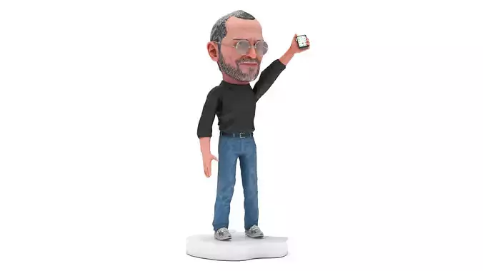 Steve Jobs Figure Rigged for Maya 3D model
