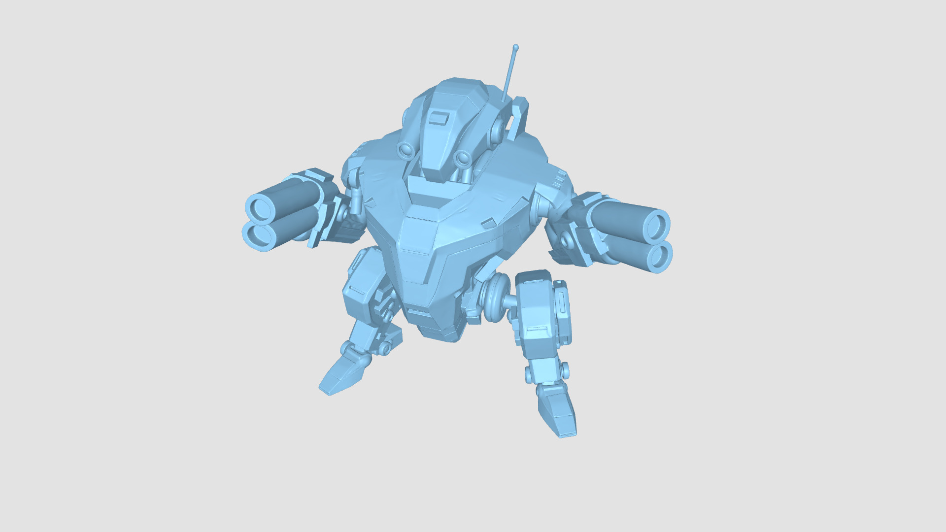 Sci Fi Drone and Robot Pack  9 High Detail Modular Models Low-poly 3D model_28