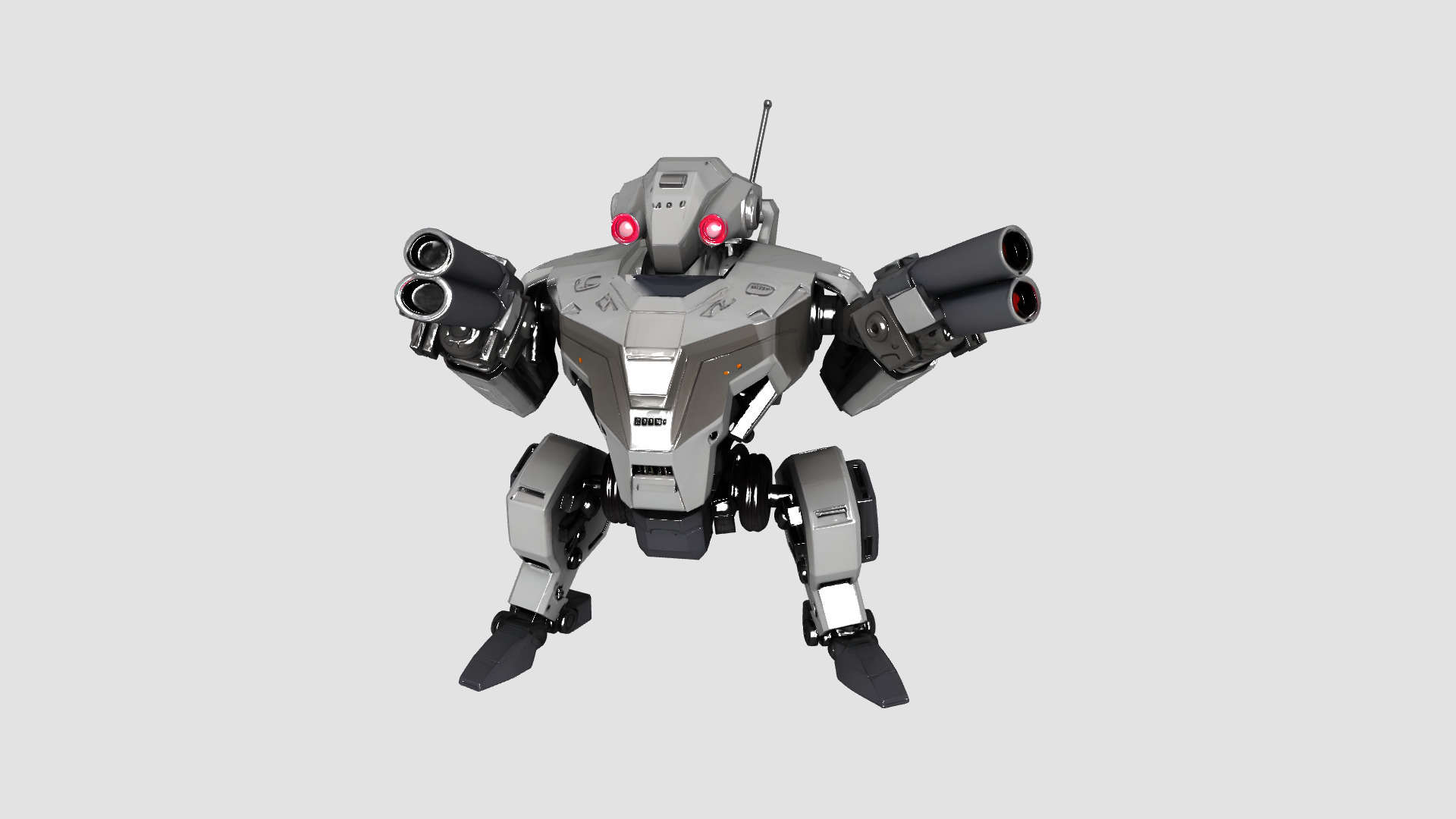 Sci Fi Drone and Robot Pack  9 High Detail Modular Models Low-poly 3D model_27
