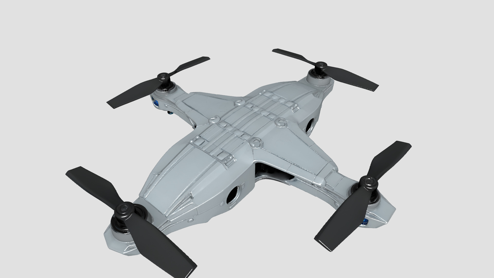 Sci Fi Drone and Robot Pack  9 High Detail Modular Models Low-poly 3D model_7