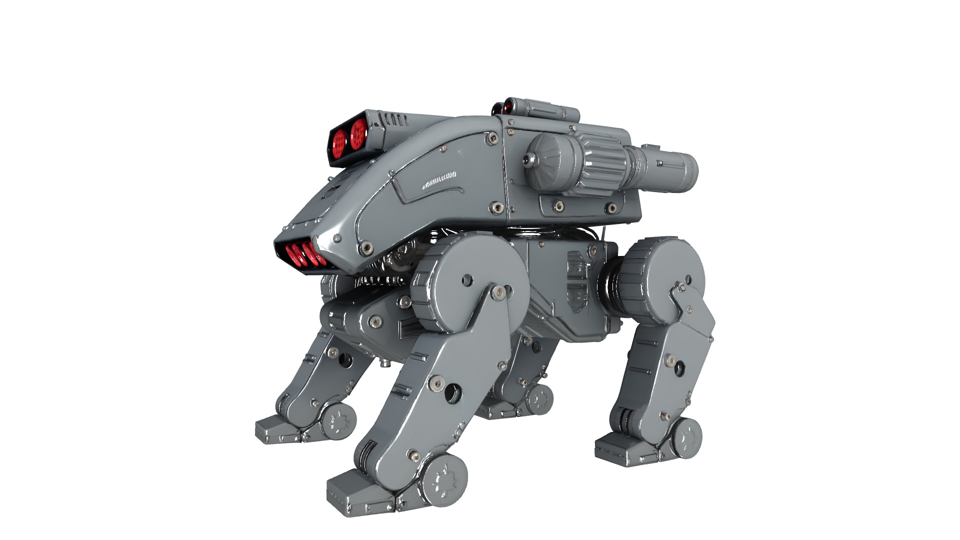 Sci Fi Drone and Robot Pack  9 High Detail Modular Models Low-poly 3D model_15
