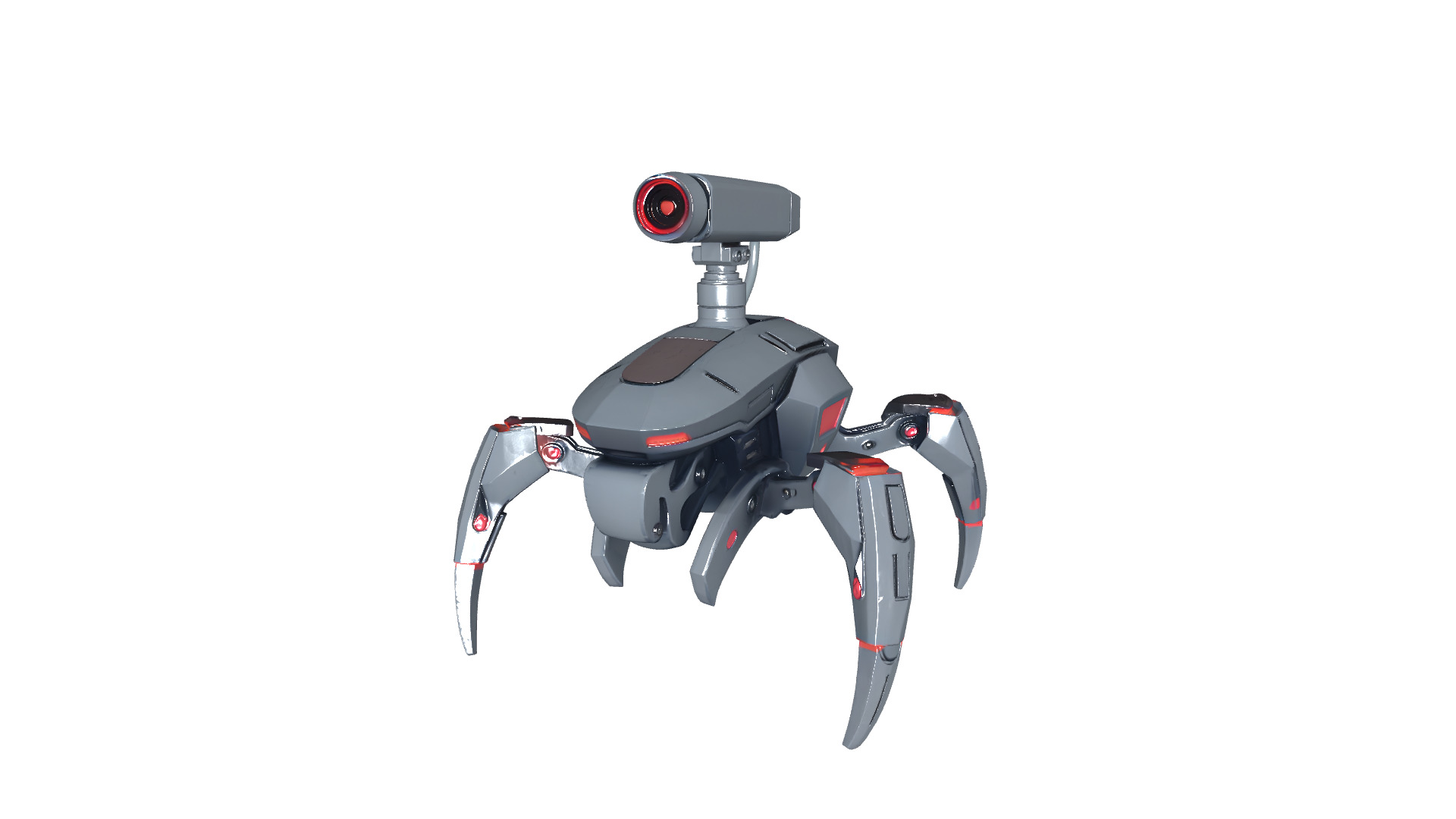Sci Fi Drone and Robot Pack  9 High Detail Modular Models Low-poly 3D model_21