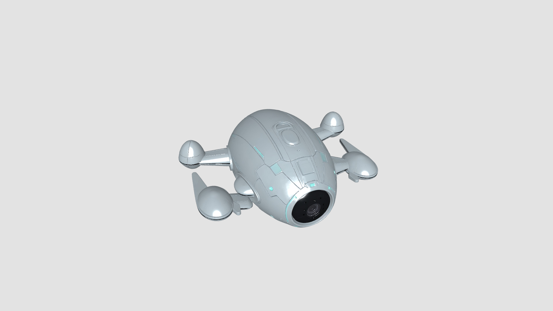 Sci Fi Drone and Robot Pack  9 High Detail Modular Models Low-poly 3D model_26