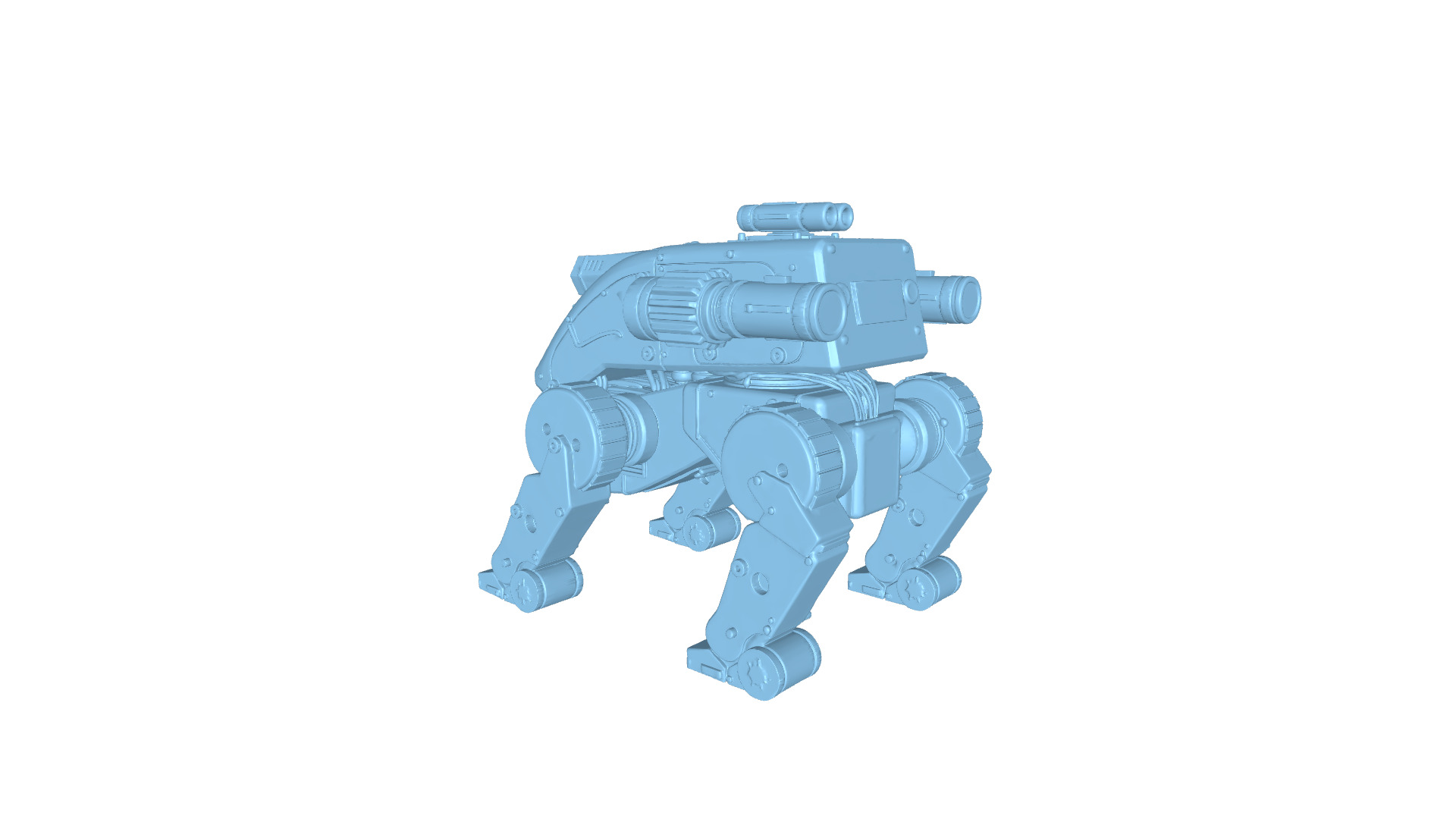Sci Fi Drone and Robot Pack  9 High Detail Modular Models Low-poly 3D model_16