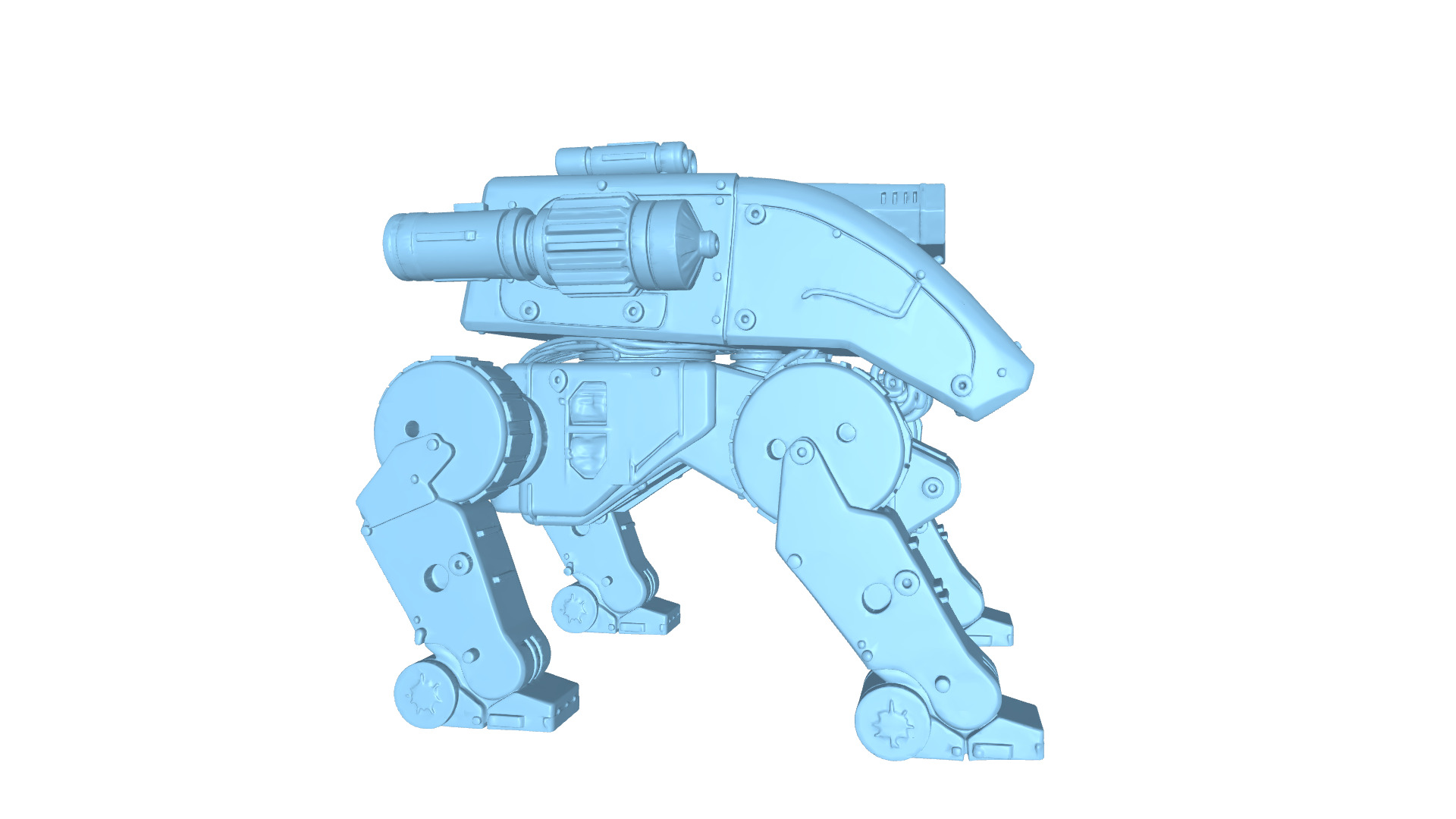 Sci Fi Drone and Robot Pack  9 High Detail Modular Models Low-poly 3D model_18