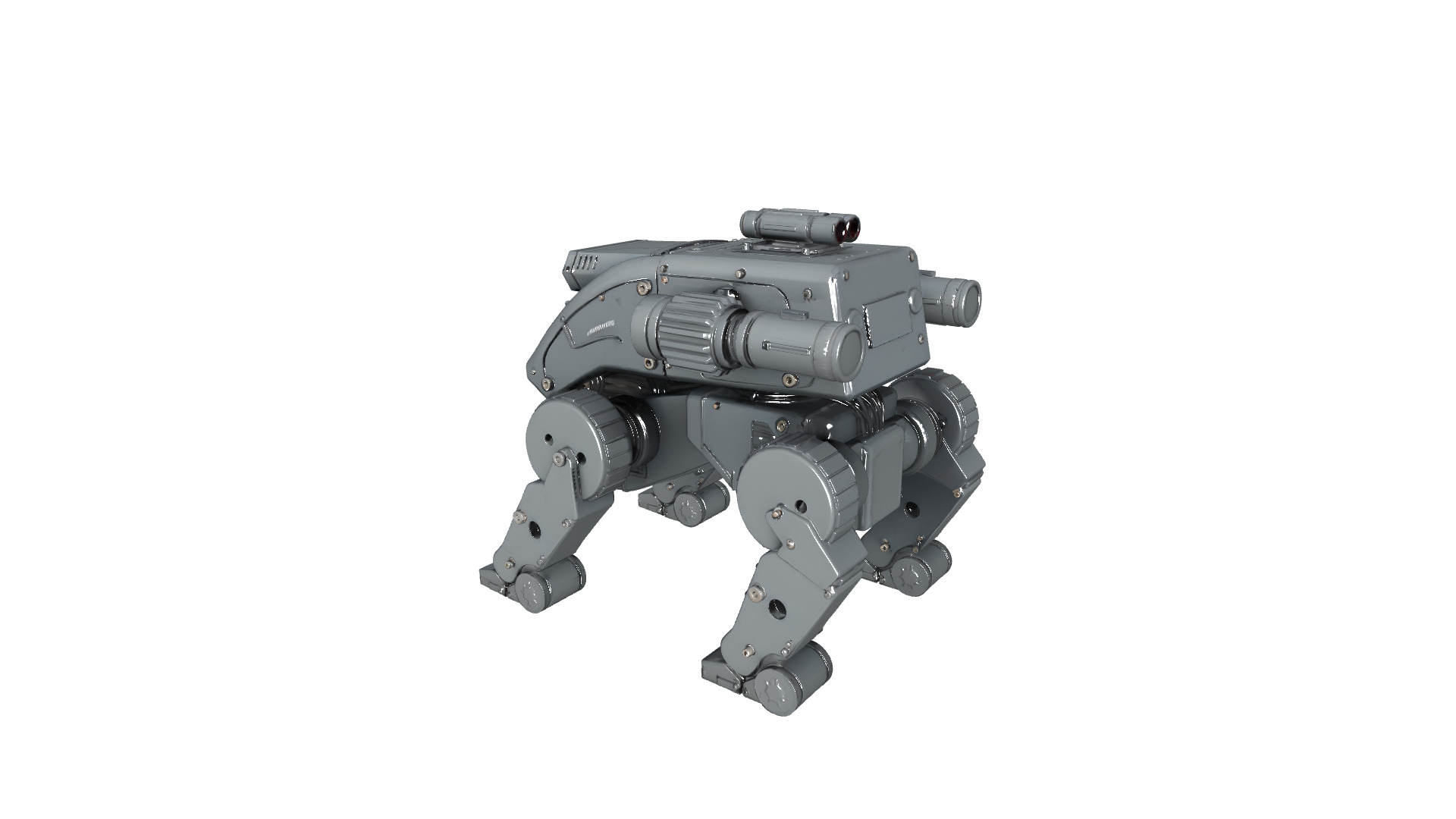 Sci Fi Drone and Robot Pack  9 High Detail Modular Models Low-poly 3D model_17