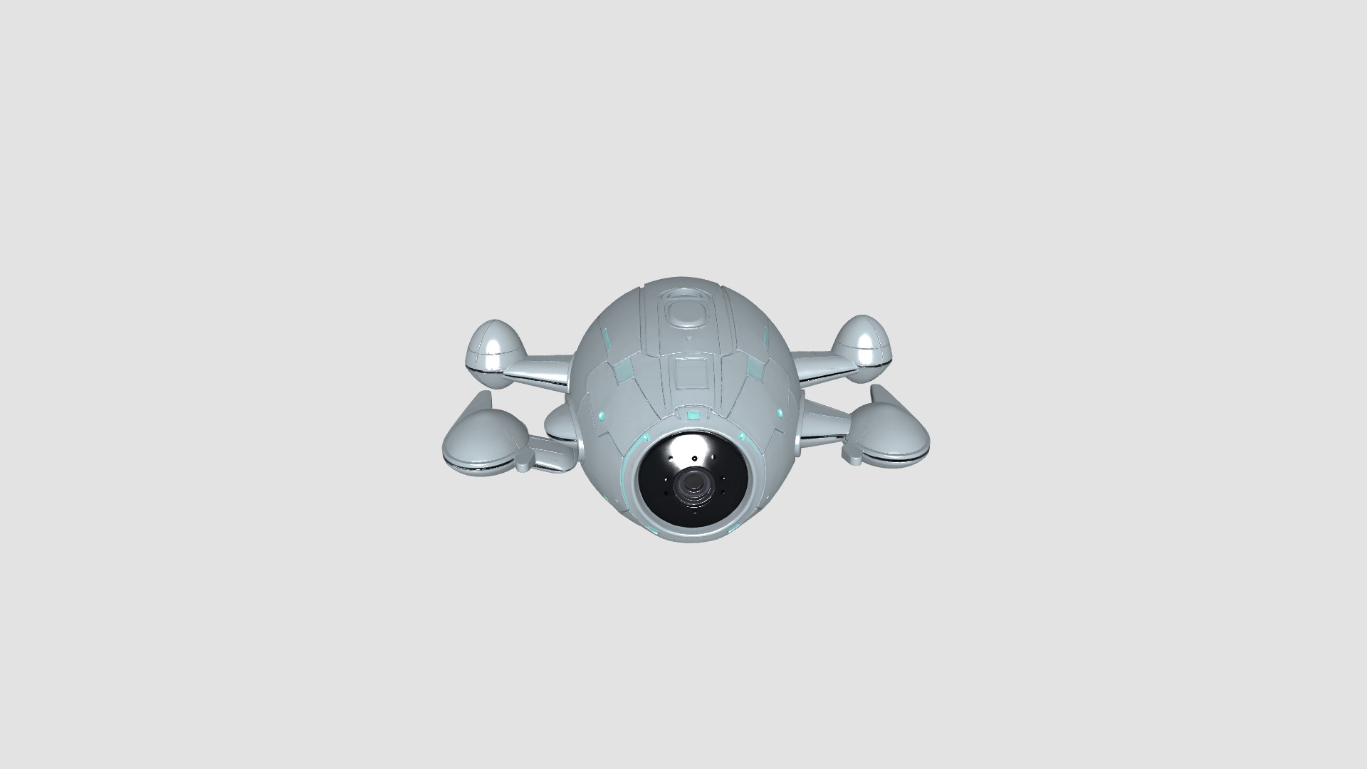 Sci Fi Drone and Robot Pack  9 High Detail Modular Models Low-poly 3D model_25