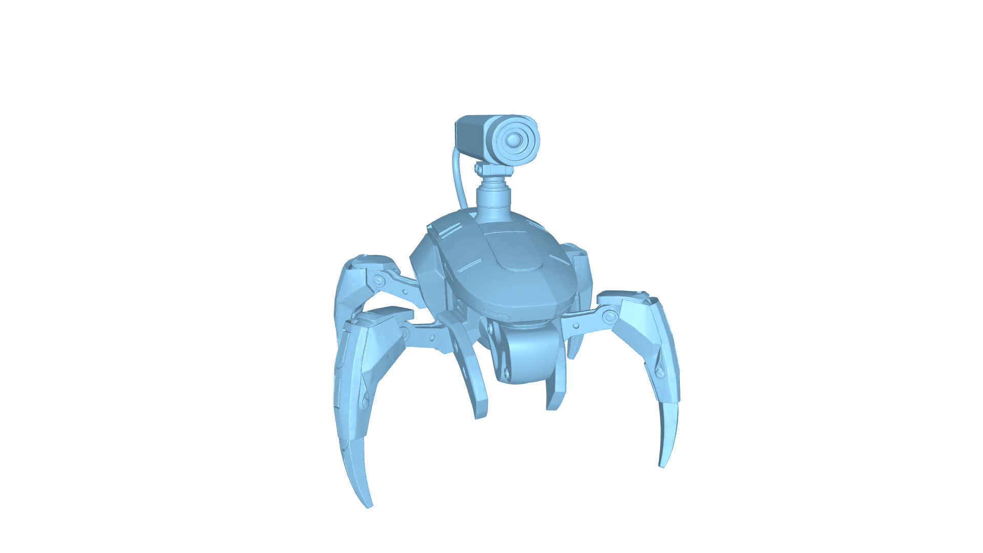 Sci Fi Drone and Robot Pack  9 High Detail Modular Models Low-poly 3D model_20
