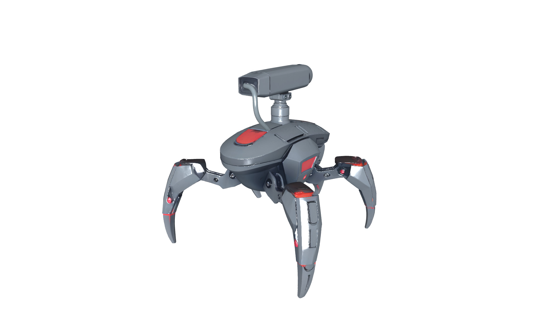 Sci Fi Drone and Robot Pack  9 High Detail Modular Models Low-poly 3D model_19