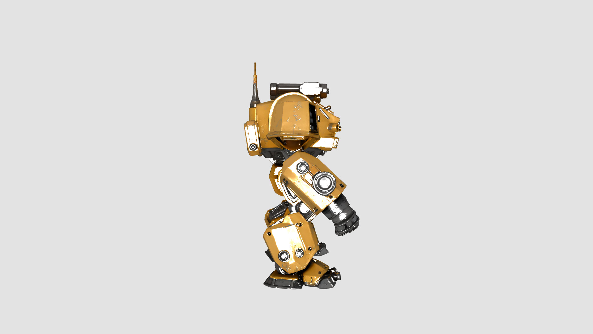Sci Fi Drone and Robot Pack  9 High Detail Modular Models Low-poly 3D model_3