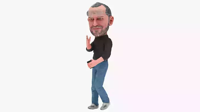 Steve Jobs Figure Rigged for Cinema 4D 3D model