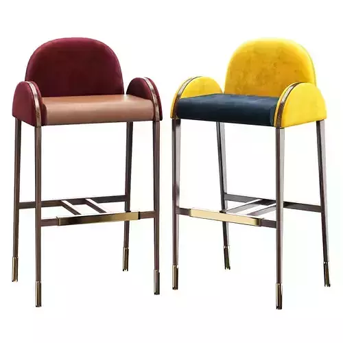 BAR CHAIR MILLER Low-poly 3D model