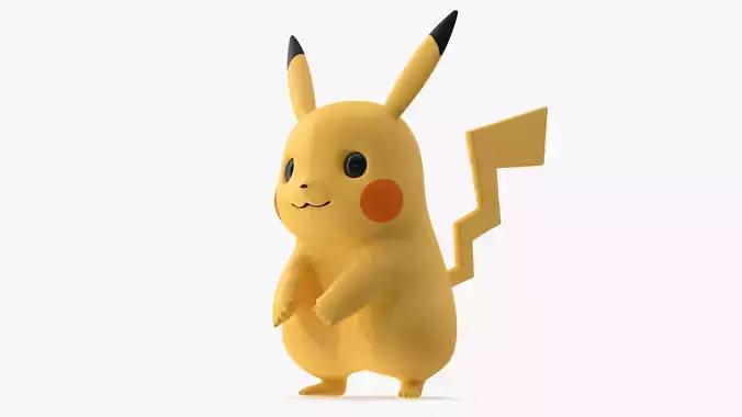 Pikachu Character Rigged for Cinema 4D 3D model