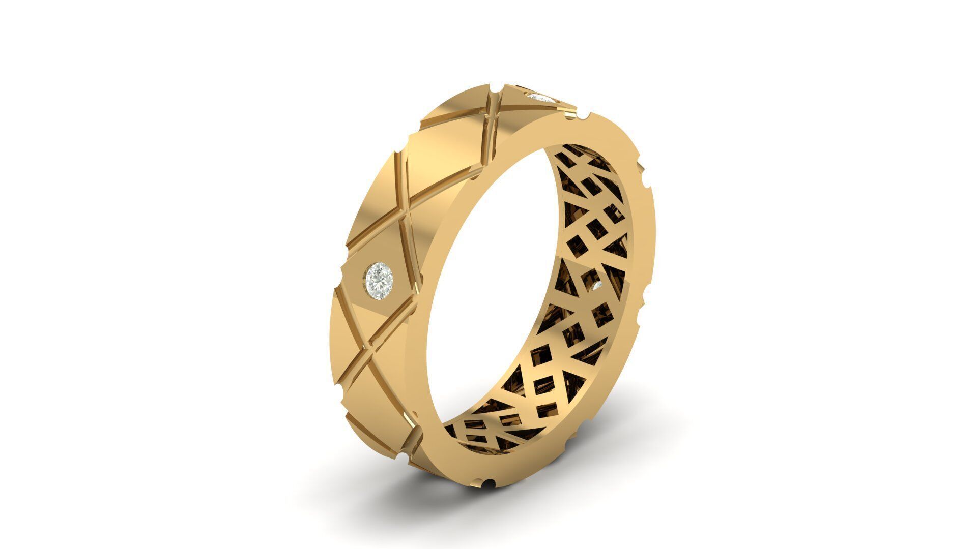 Band Ring 3D print model_9