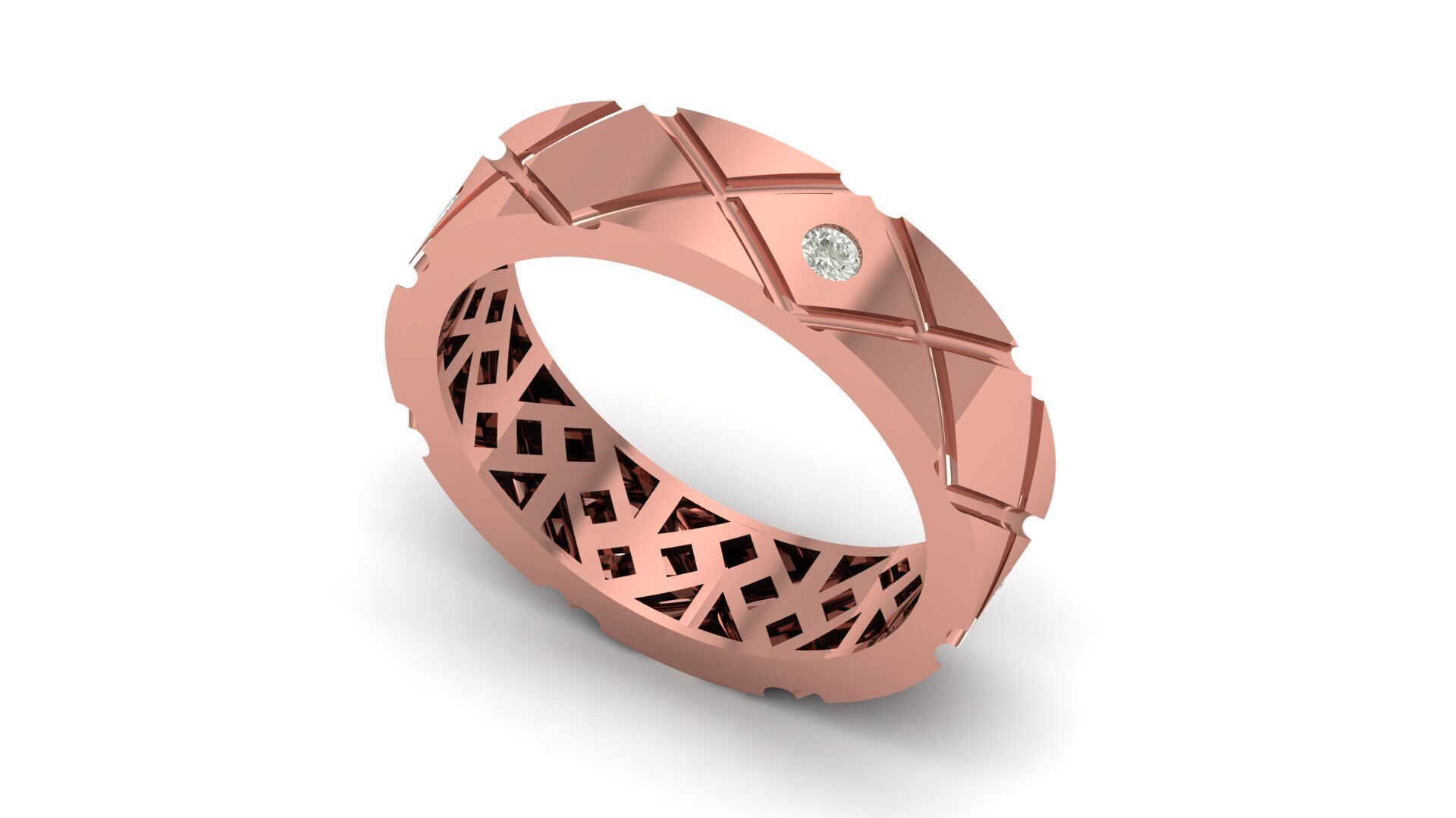 Band Ring 3D print model_2