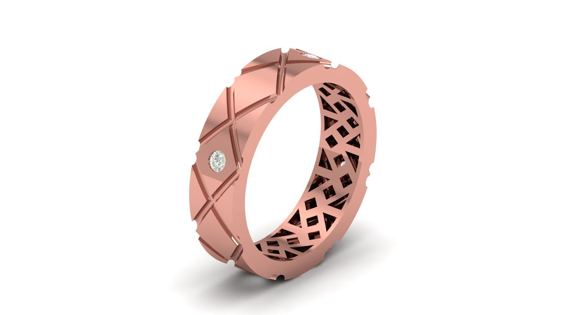 Band Ring 3D print model_8