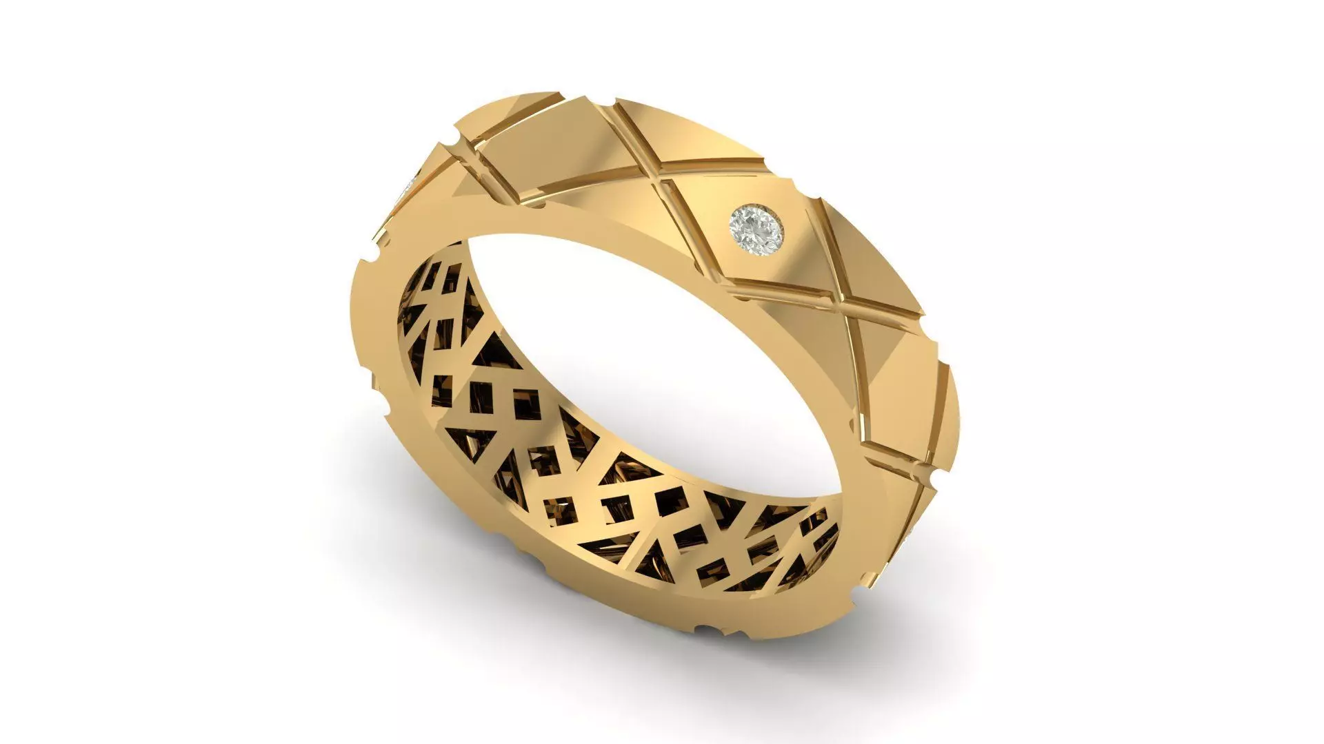 Band Ring 3D print model_0