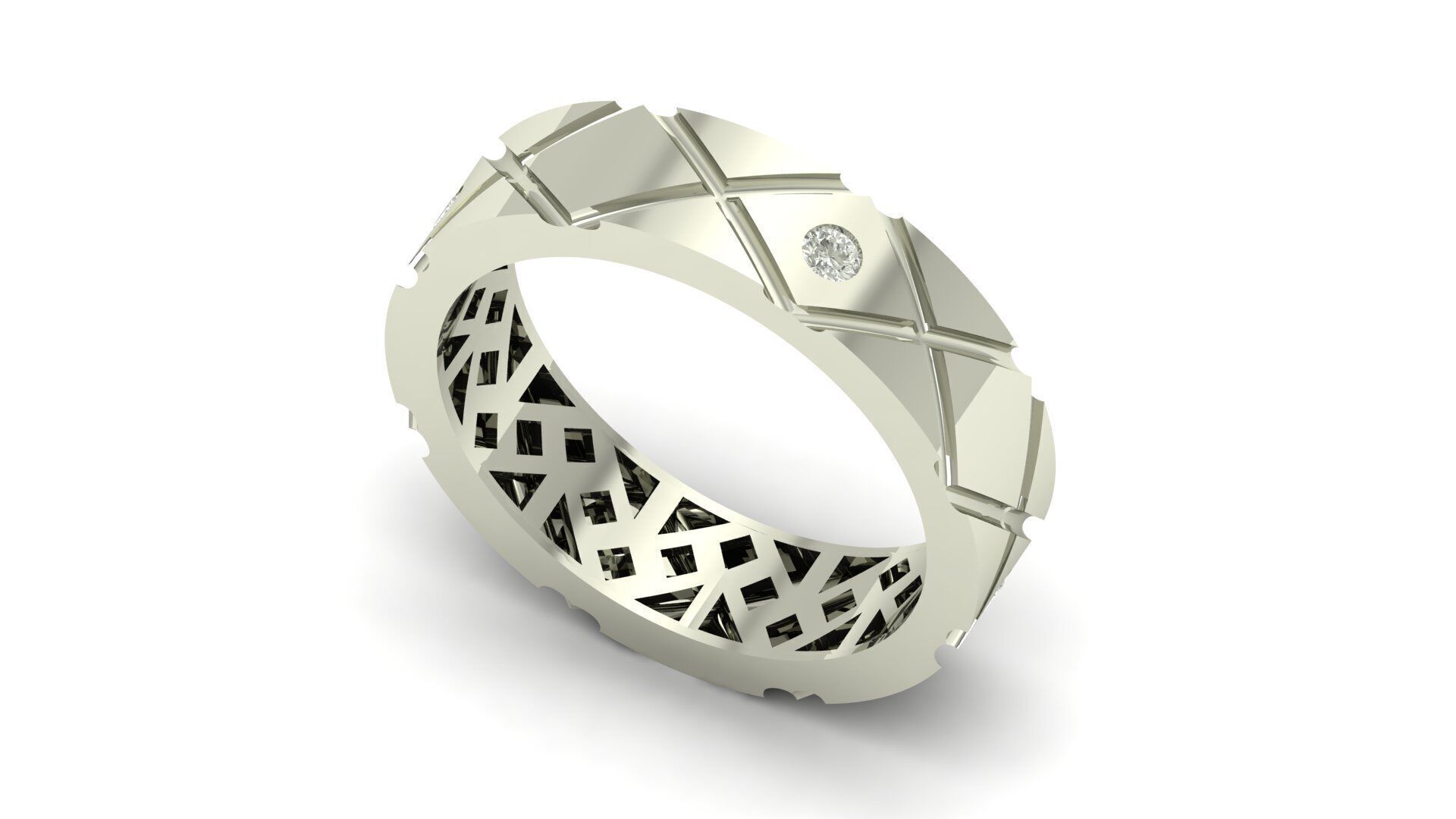 Band Ring 3D print model_1