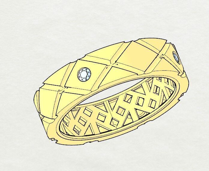 Band Ring 3D print model_7