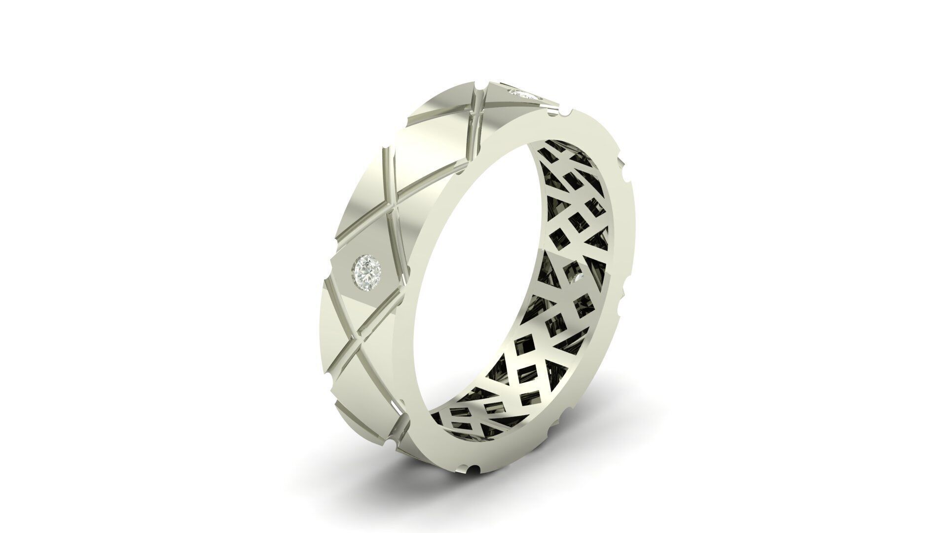 Band Ring 3D print model_10
