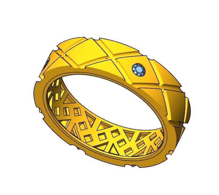 Band Ring 3D print model_11
