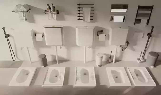 Bathroom 3D Set 044 VRAY Render