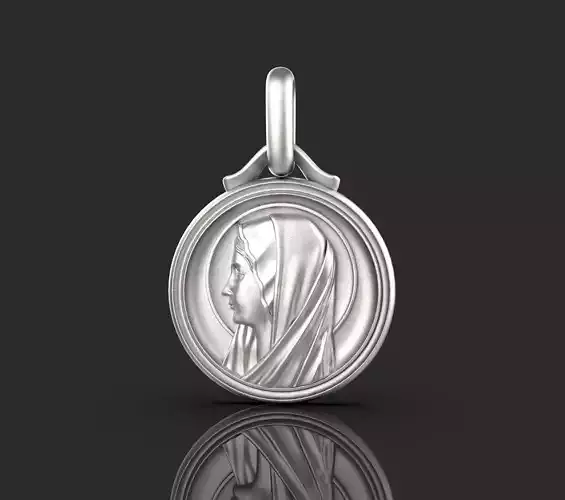 Virgin Mary 3D print model Saint Maria Pendant