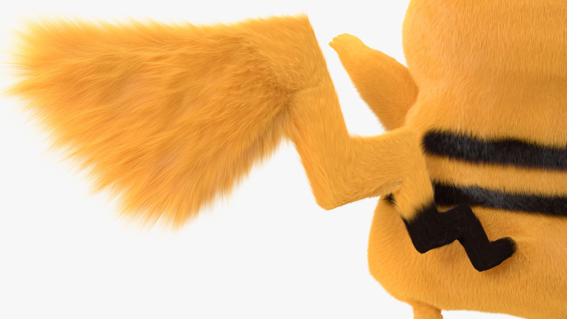 Happy Pikachu Character Fur 3D model_14