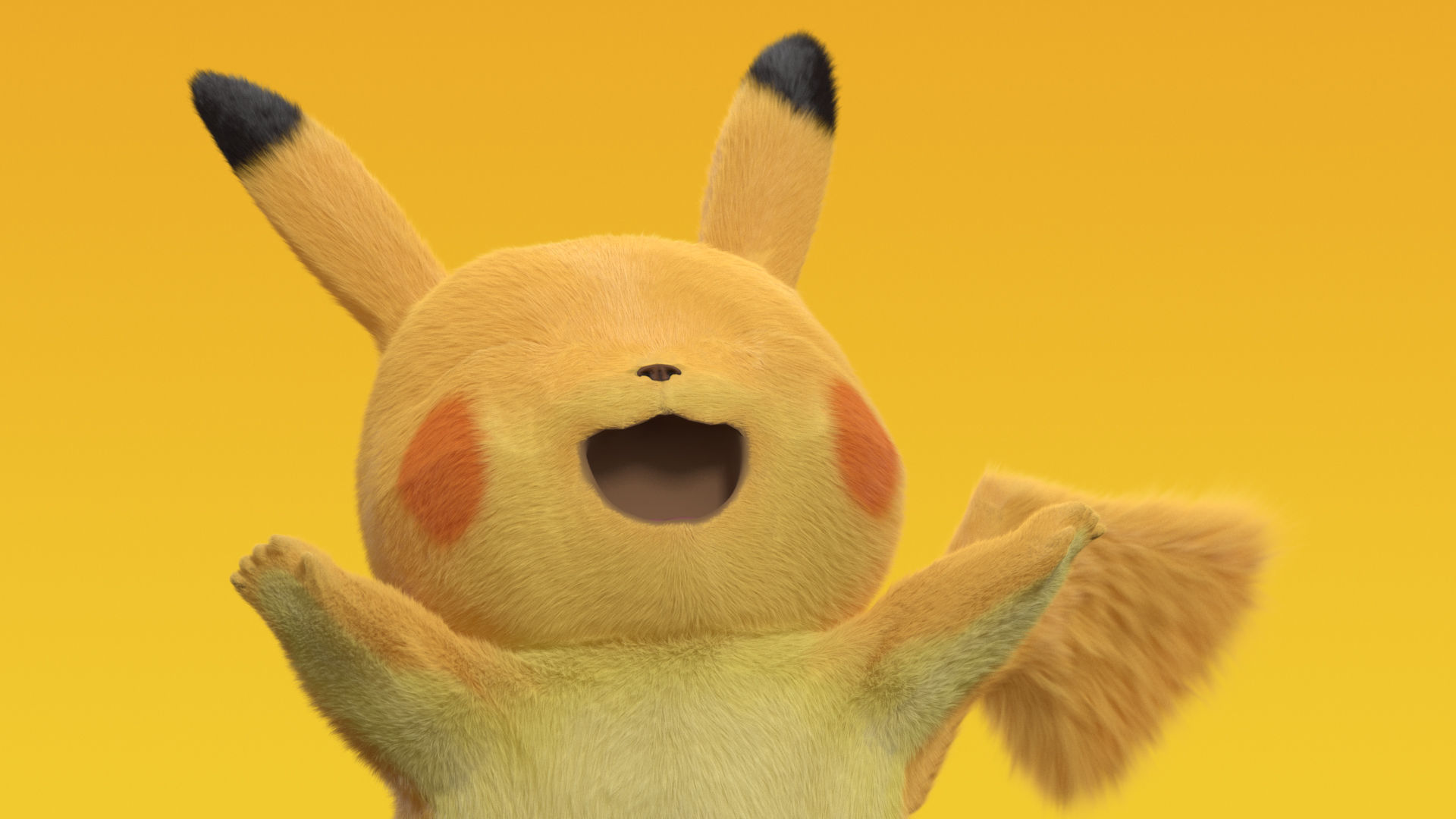Happy Pikachu Character Fur 3D model_6