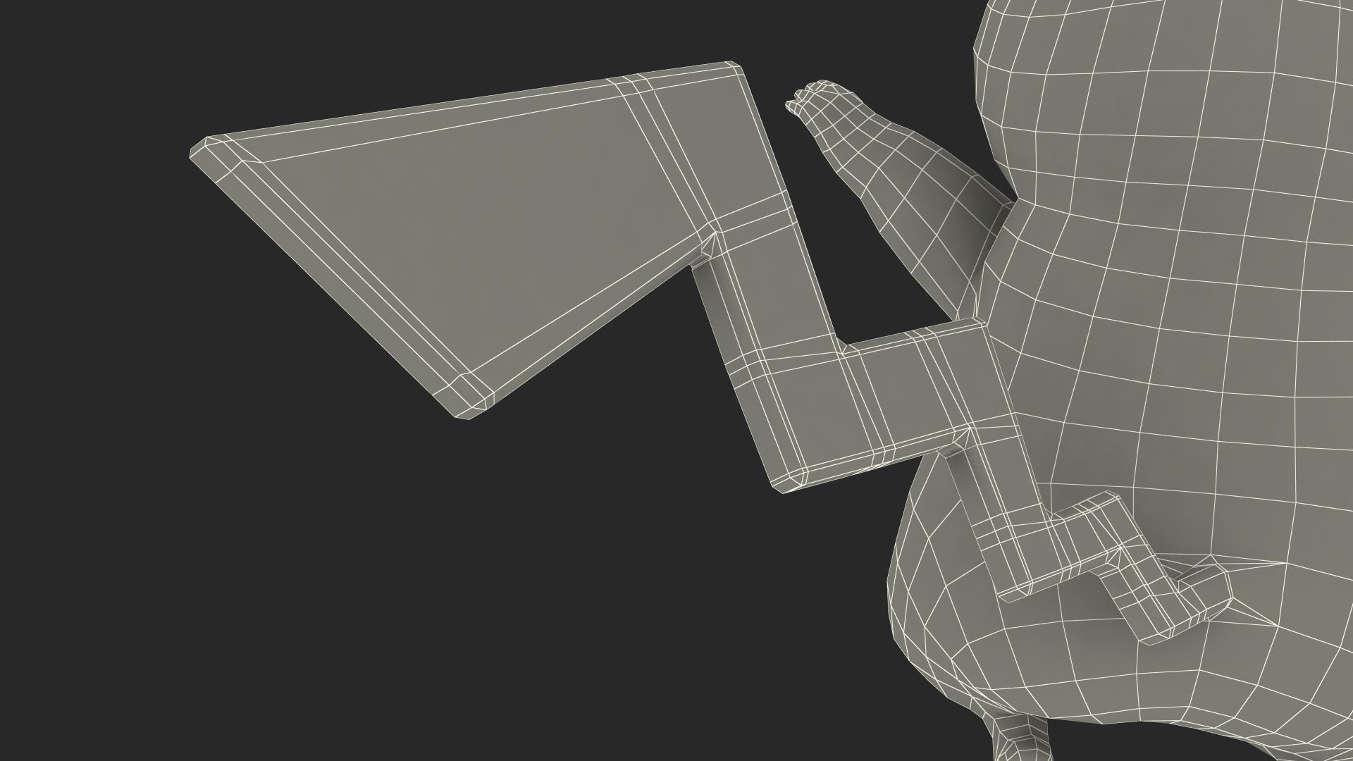 Happy Pikachu Character Fur 3D model_24