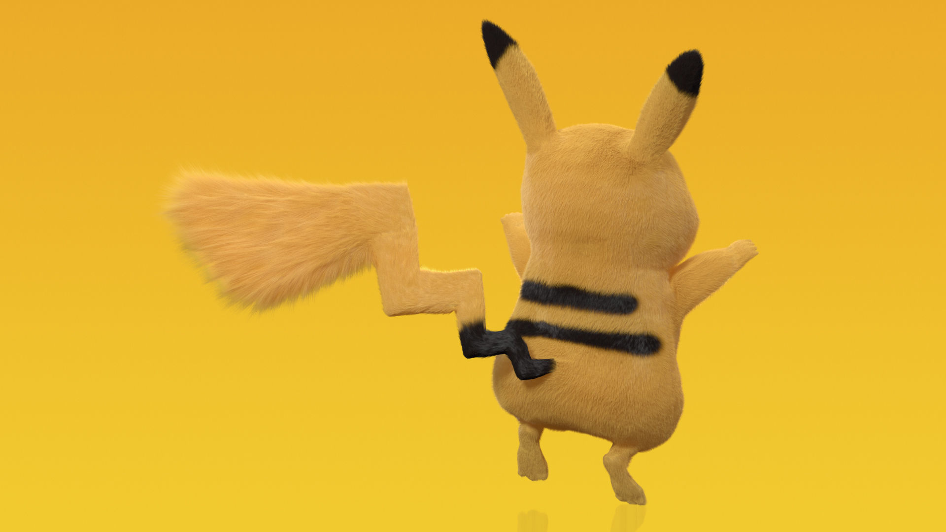 Happy Pikachu Character Fur 3D model_5