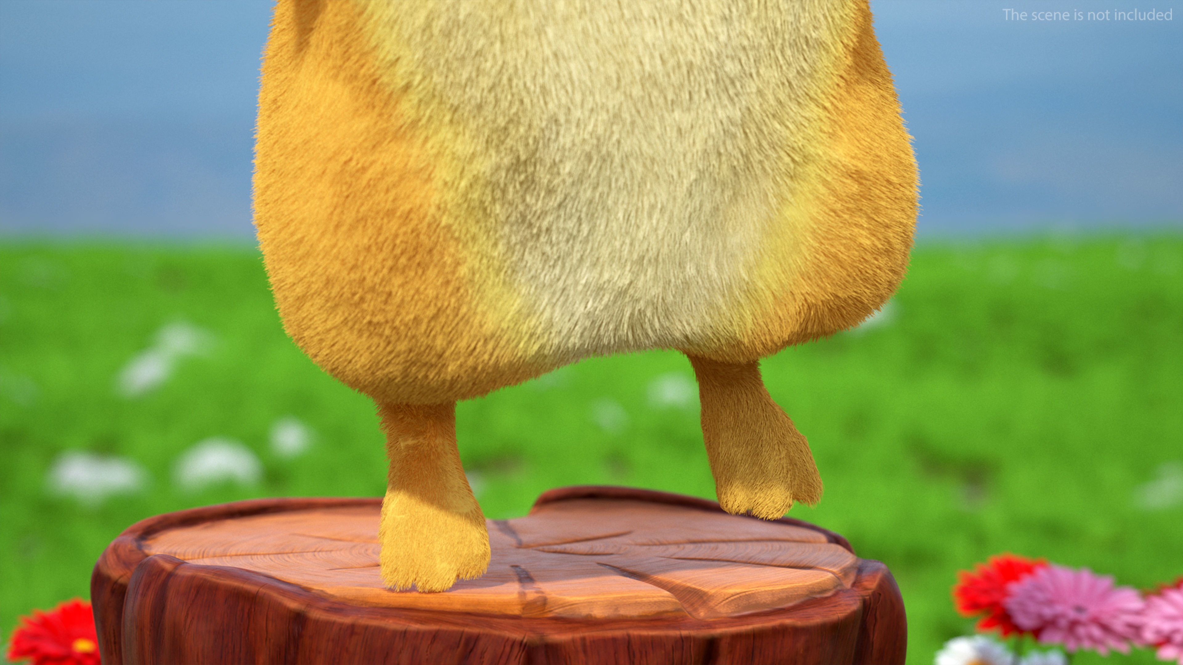 Happy Pikachu Character Fur 3D model_4