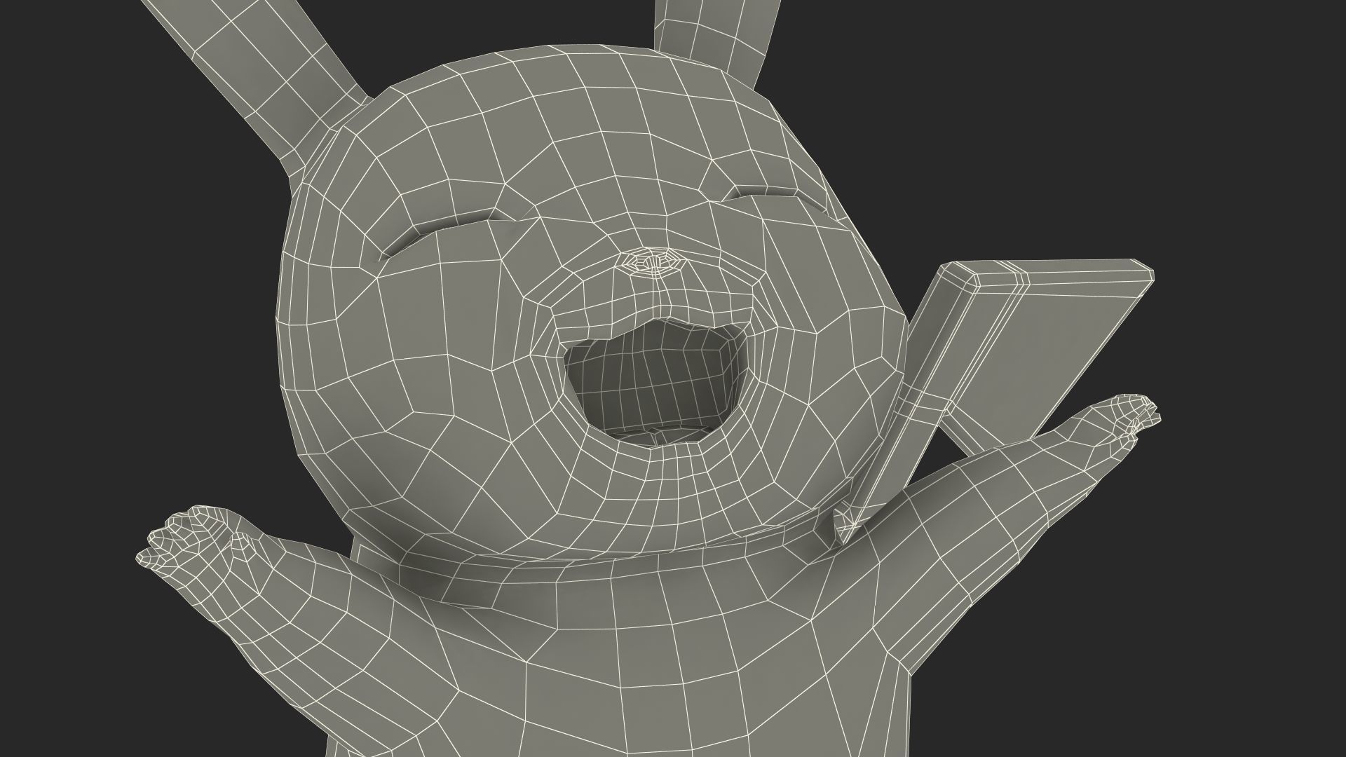 Happy Pikachu Character Fur 3D model_22